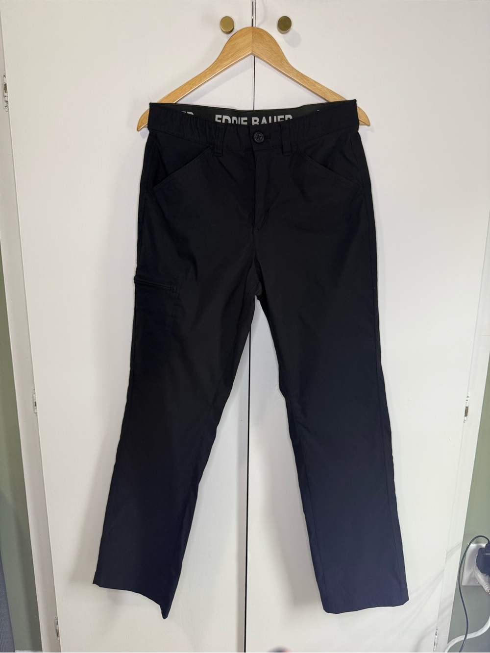 Eddie Bauer Black Straight-Leg Chinos